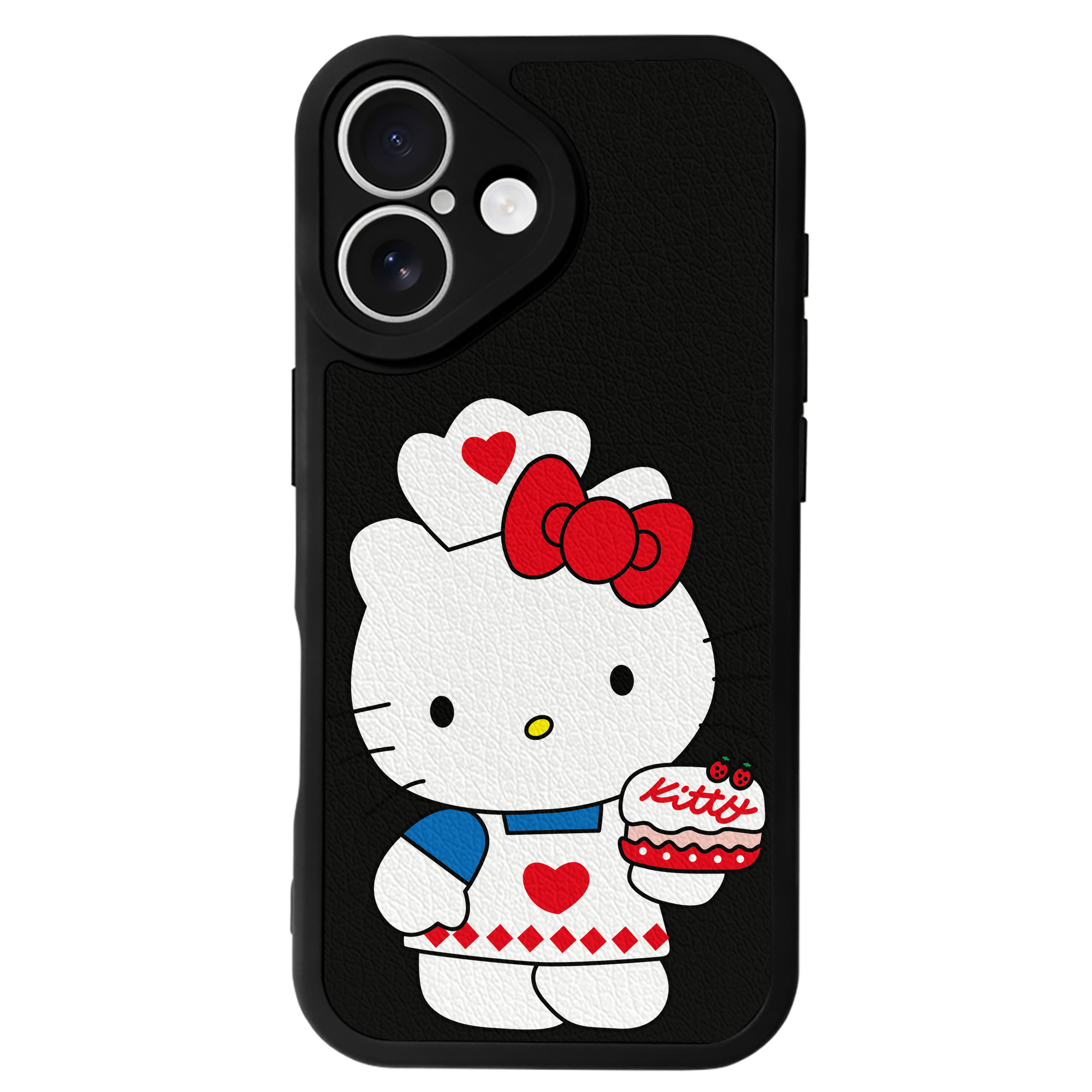 （画像用） Hello Kitty ハローキティ 【iPhone 16シリーズ対応】シリコンスマホケース（レザー調） 材質：シリコン